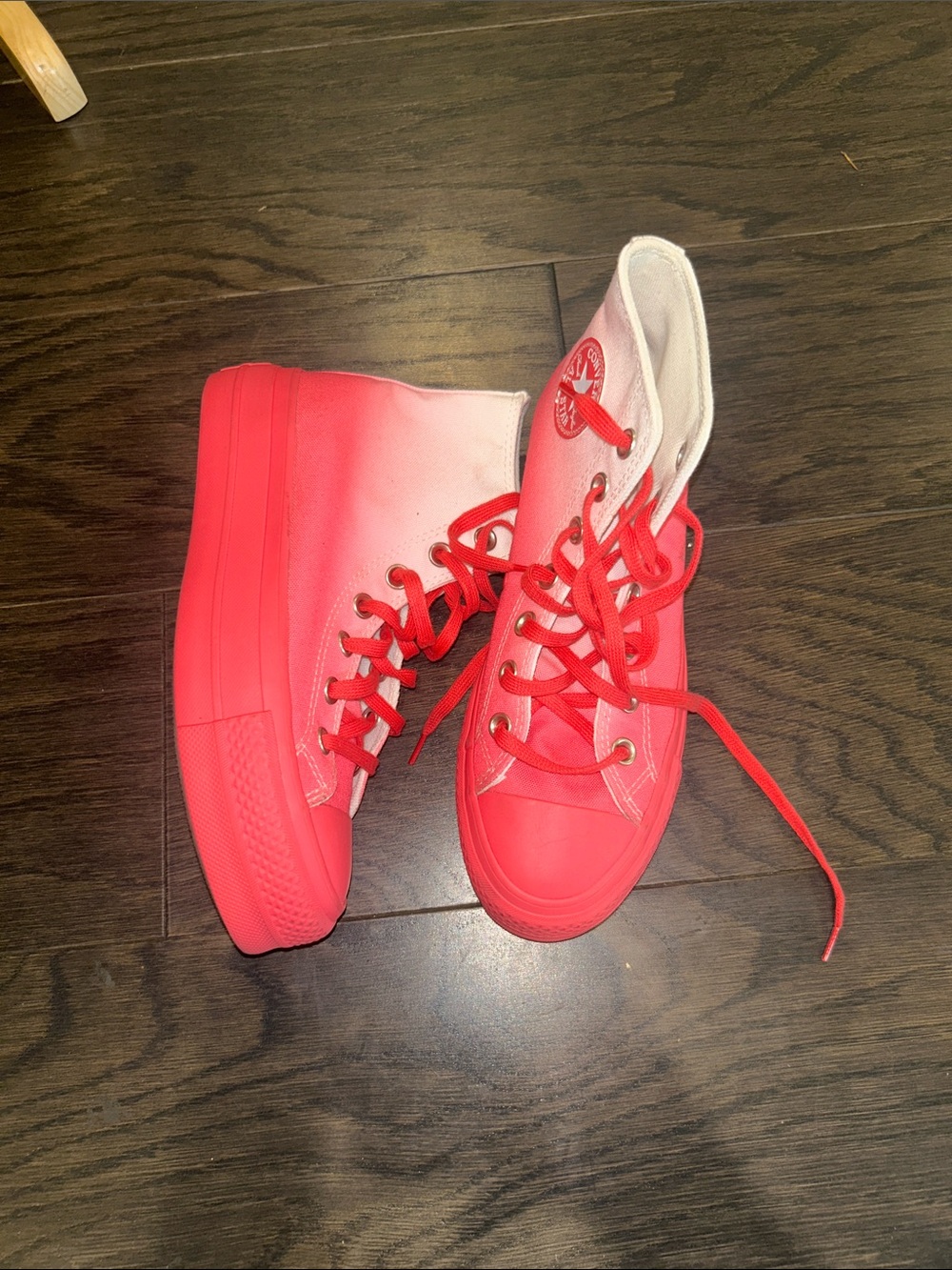 Converse High-Top Platform Sneakers in Bright Pink